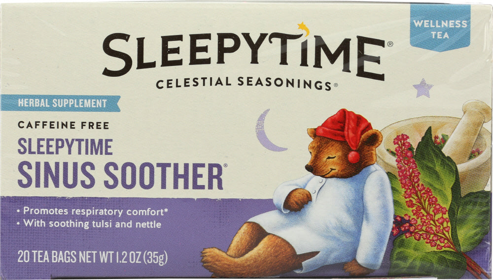 CELESTIAL SEASONINGS: Sleepytime Sinus Soother Wellness Tea, 20 Tea BaGs - Vending Business Solutions