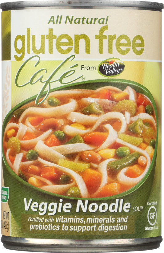 HEALTH VALLEY: Gluten Free Cafe, Veggie Noodle Soup, 15 oz (425 g) - Vending Business Solutions