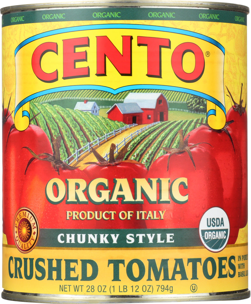 CENTO: Organic Chunky Style Crushed Tomatoes, 28 oz - Vending Business Solutions