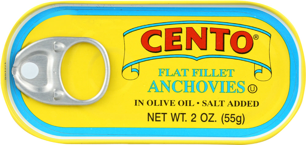 CENTO: Flat Fillets Anchovies In Olive Oil, 2 oz - Vending Business Solutions