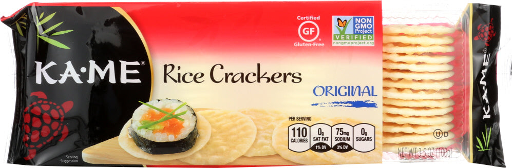 KA ME: Rice Cracker Plain Gluten Free, 3.5 oz - Vending Business Solutions