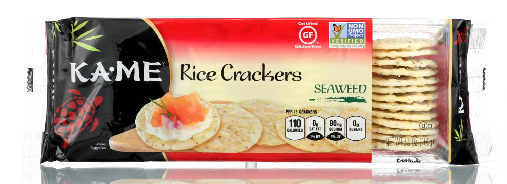 KA ME: Seaweed Rice Crackers Gluten Free, 3.5 oz - Vending Business Solutions