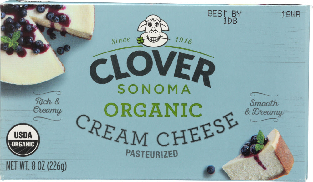 CLOVER SONOMA: Organic Cream Cheese, 8 oz - Vending Business Solutions