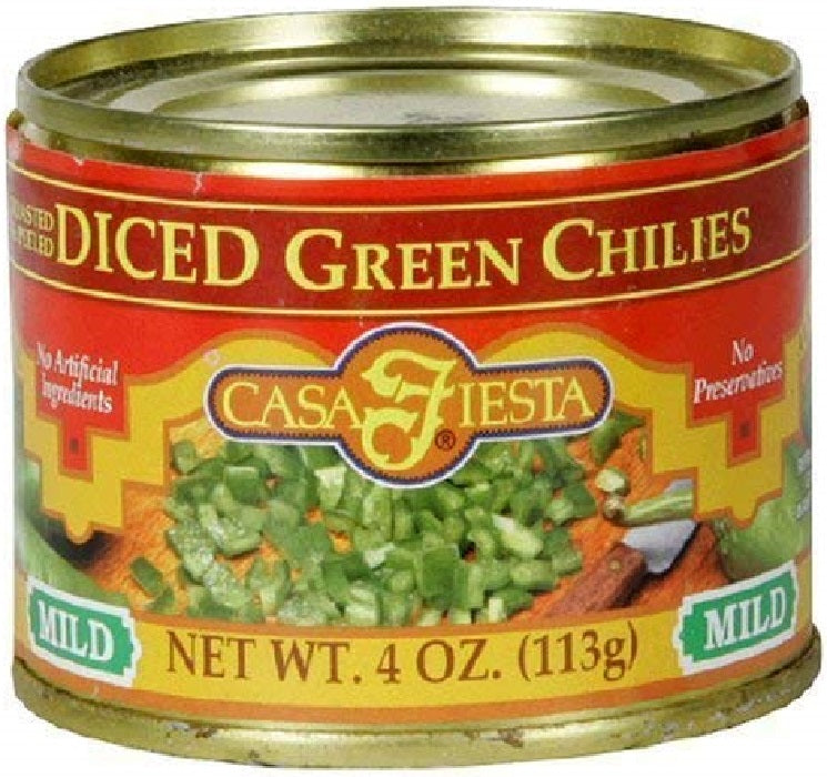 CASA FIESTA: Green Chilies Diced, 4 oz - Vending Business Solutions