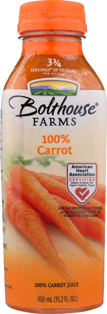 BOLTHOUSE FARMS: 100% Carrot Juice, 15.20 oz - Vending Business Solutions