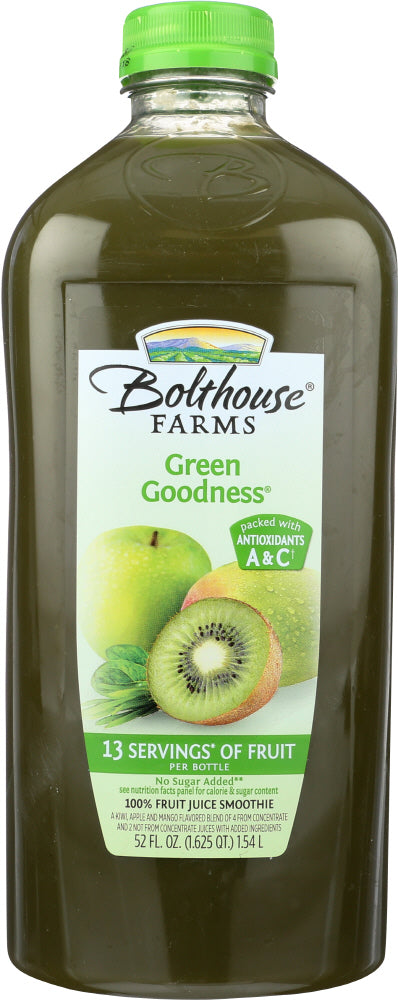 BOLTHOUSE FARMS: Green Goodness Juice, 52 oz - Vending Business Solutions