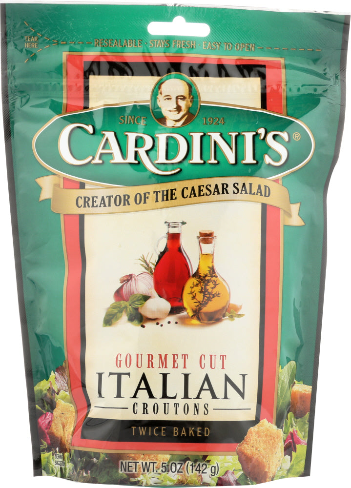 CARDINI'S: Twice Baked Gourmet Cut Italian Croutons, 5 oz - Vending Business Solutions