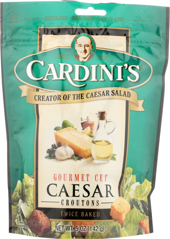 CARDINI'S: Gourmet Cut Caesar Croutons, 5 oz - Vending Business Solutions