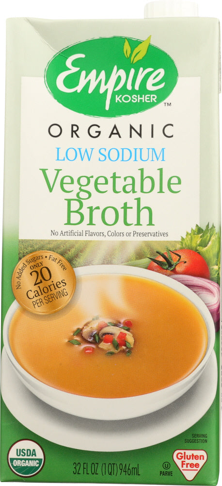EMPIRE KOSHER: Vegetable Broth Low Sodium, 32 oz - Vending Business Solutions