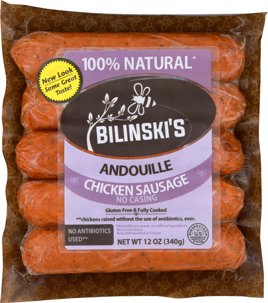 BILINSKIS: Andouille Chicken Sausage, 12 oz - Vending Business Solutions