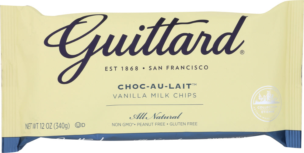 GUITTARD: Choc-Au-Lait Vanilla Milk Chips, 12 oz - Vending Business Solutions