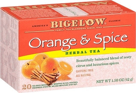 BIGELOW: Tea Orange and Spice 20 Bags, 1.5 oz - Vending Business Solutions