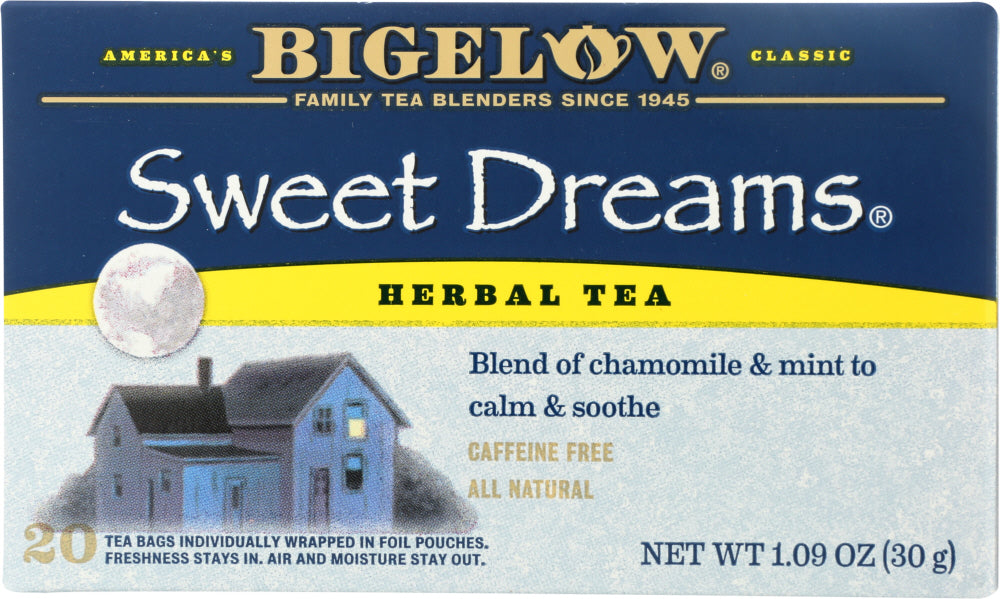 BIGELOW: Sweet Dreams Herb Tea Blend Of Chamomile And Mint 20 Tea Bags, 1.09 oz - Vending Business Solutions