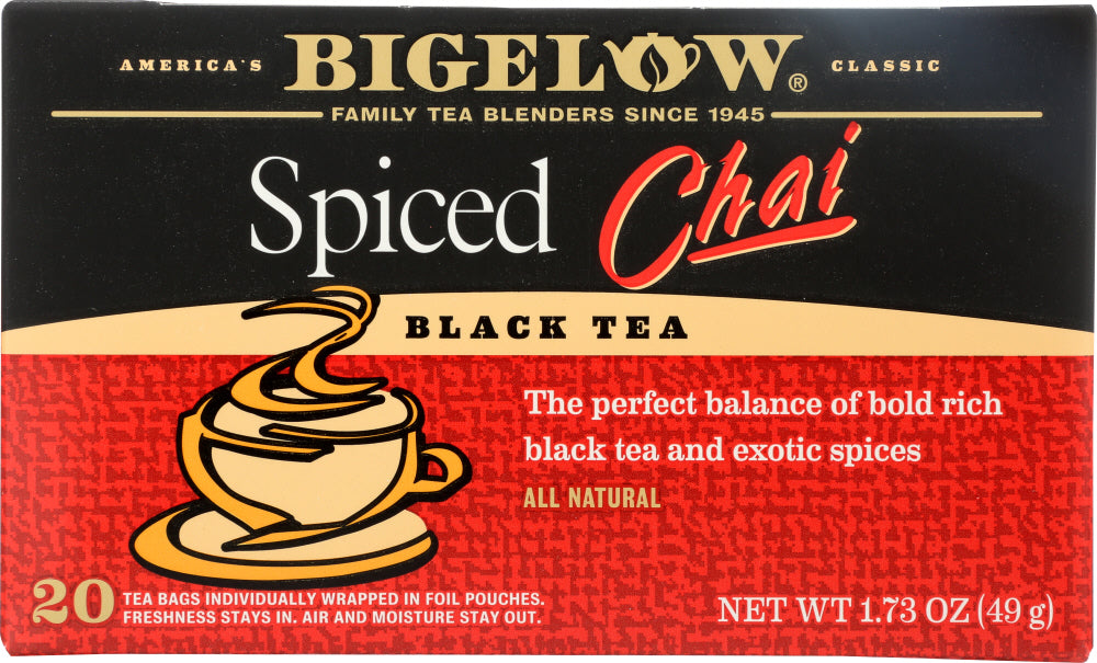 BIGELOW: Spiced Chai Black Tea 20 Tea Bags, 1.73 oz - Vending Business Solutions