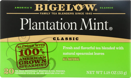 BIGELOW: Tea Black Tea Plantation Mint, 20 tea bags - Vending Business Solutions