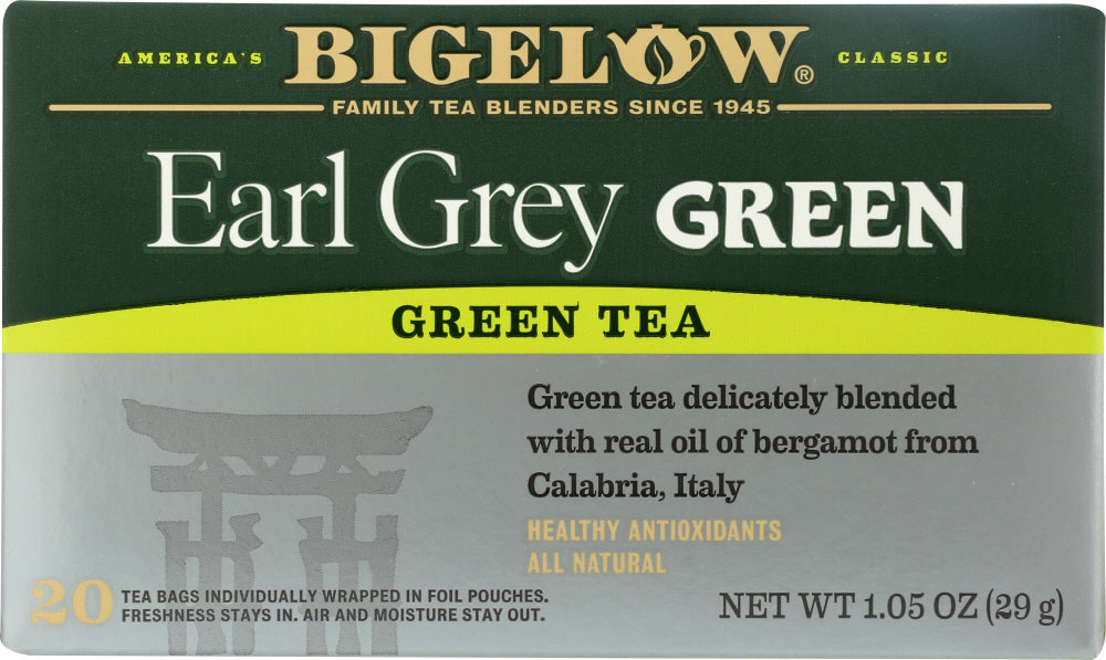 BIGELOW: Earl Grey Green Tea Healthy Antioxidants 20 Tea Bags, 1.05 oz - Vending Business Solutions