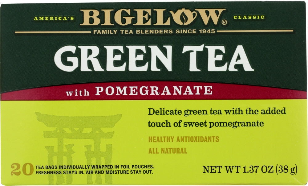 BIGELOW: Green Tea With Pomegranate 20 Tea Bags, 1.37 oz - Vending Business Solutions