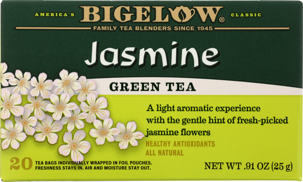 BIGELOW: Jasmine Green Tea 20 Tea Bags, 0.91 oz - Vending Business Solutions