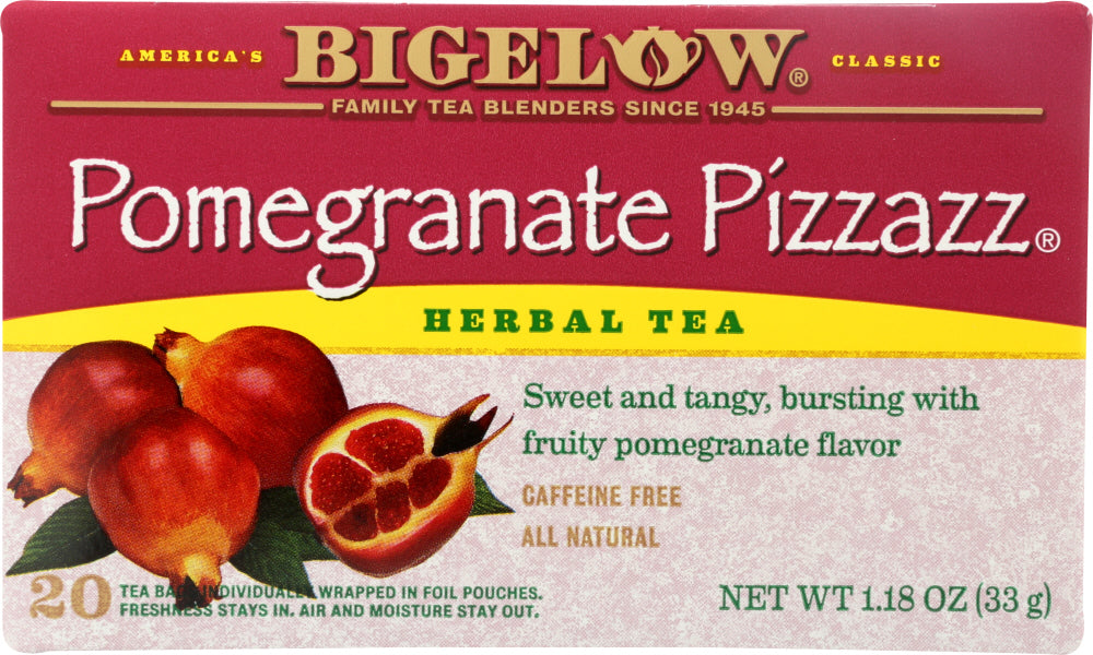 BIGELOW: Pomegranate Pizzazz Herbal Tea 20 Bags, 1.18 oz - Vending Business Solutions