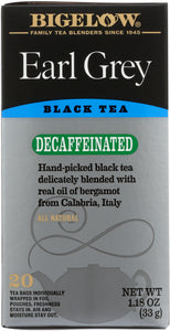 BIGELOW: Earl Grey Decaf Tea 20 Bags, 1.18 oz - Vending Business Solutions