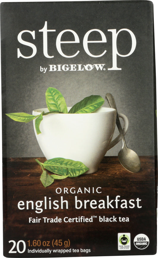 BIGELOW: Steep Organic English Breakfast Tea, 1.60 oz - Vending Business Solutions
