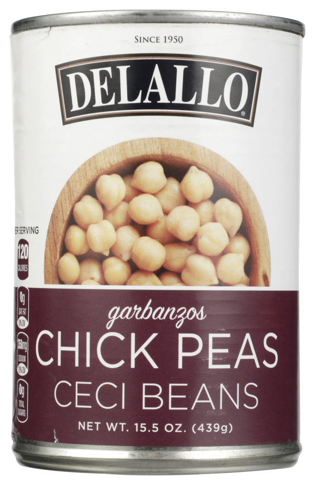 DELALLO: Chickpeas Beans, 15.5 oz - Vending Business Solutions