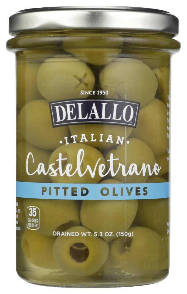 DELALLO: Olives Pitted Castelvetrano, 5.3 oz - Vending Business Solutions