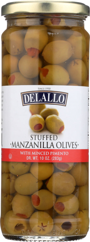 DELALLO: Stuffed Manzanilla Olives, 10 oz - Vending Business Solutions