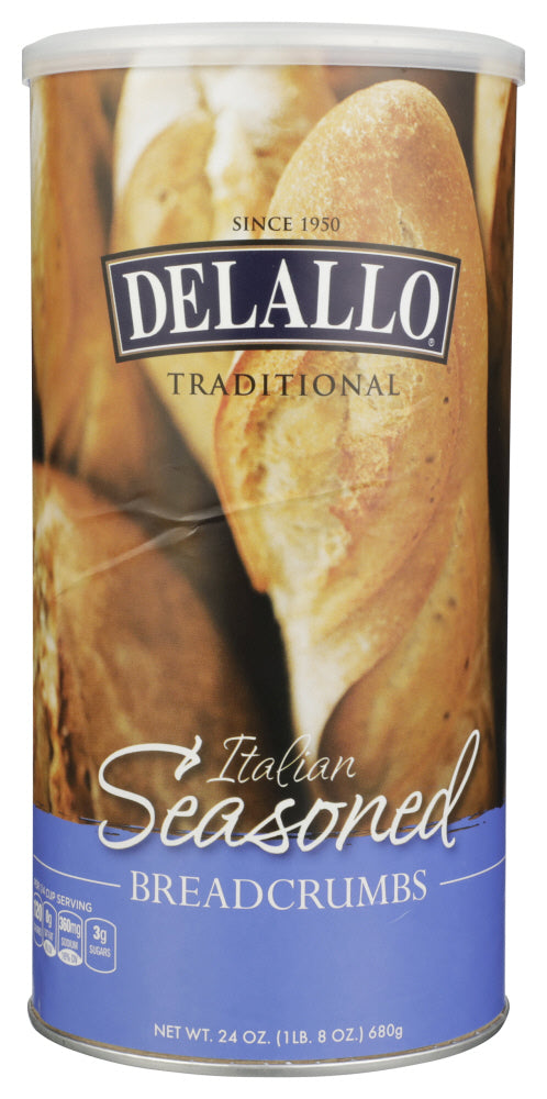 DELALLO: Italian Seasoned Breadcrumbs, 24 oz - Vending Business Solutions