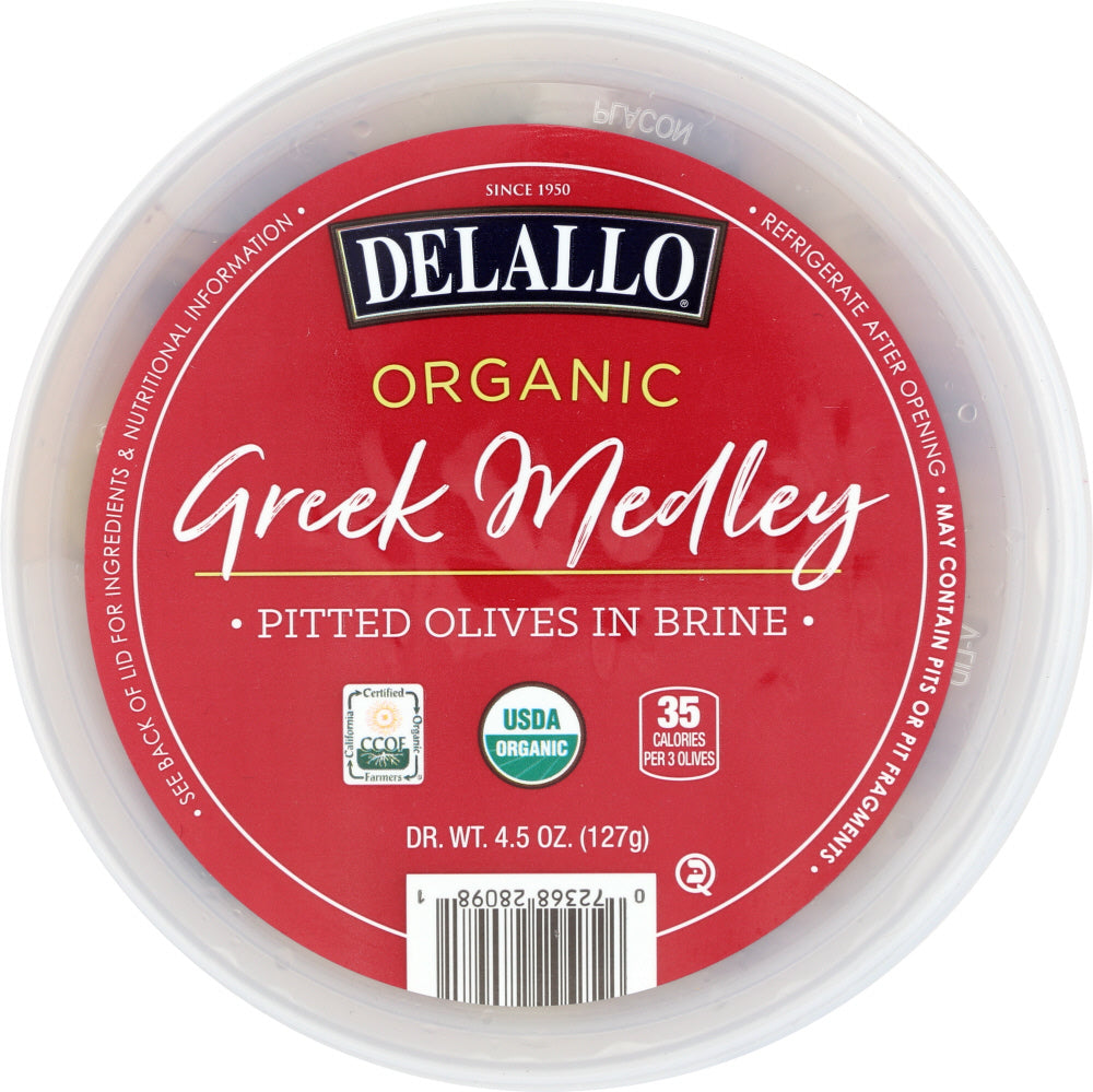 DELALLO: Greek Medley Olives in Brine, 4.5 oz - Vending Business Solutions