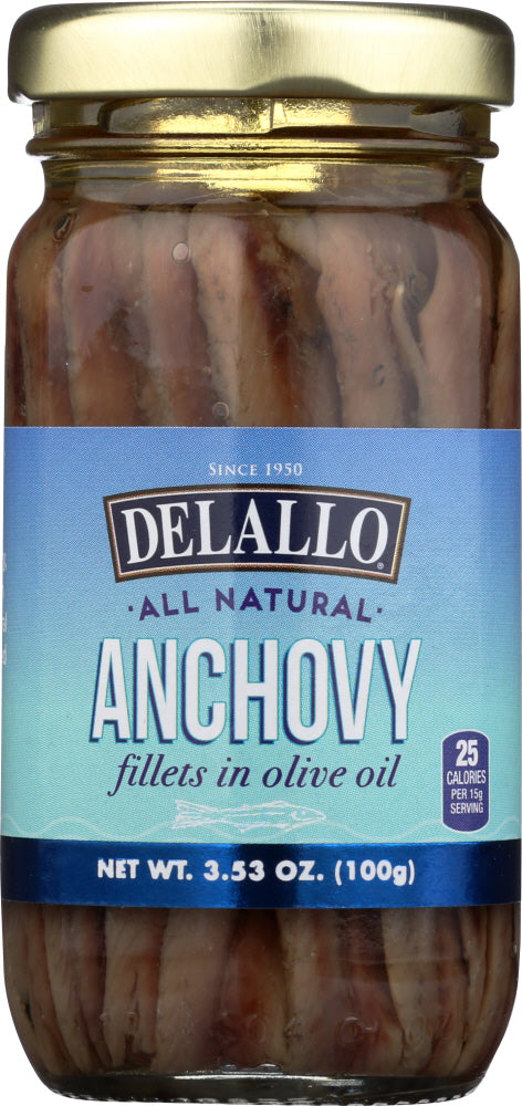 DELALLO: Anchovy Filet Olive Oil, 3.53 oz - Vending Business Solutions