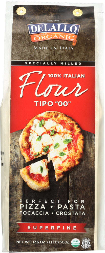 DELALLO: Flour Type 00 Organic, 17.6 oz - Vending Business Solutions