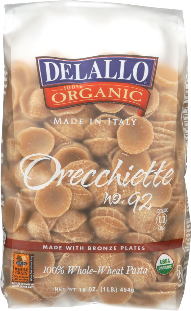 DELALLO: Pasta Whole Wheat Orecchiette, 16 oz - Vending Business Solutions