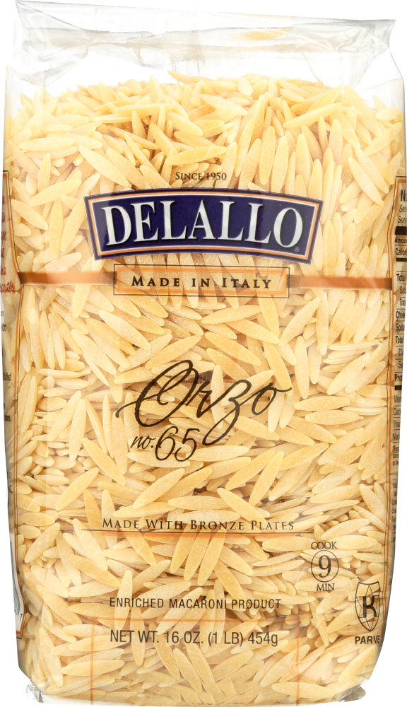 DELALLO: Orzo No. 65 Pasta, 16 oz - Vending Business Solutions