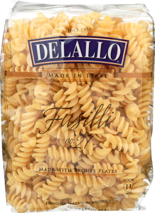 DELALLO: Fusilli Pasta Bag, 16oz - Vending Business Solutions