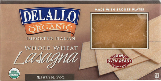 DELALLO: Organic Whole Wheat Lasagna Oven Ready, 9 oz - Vending Business Solutions