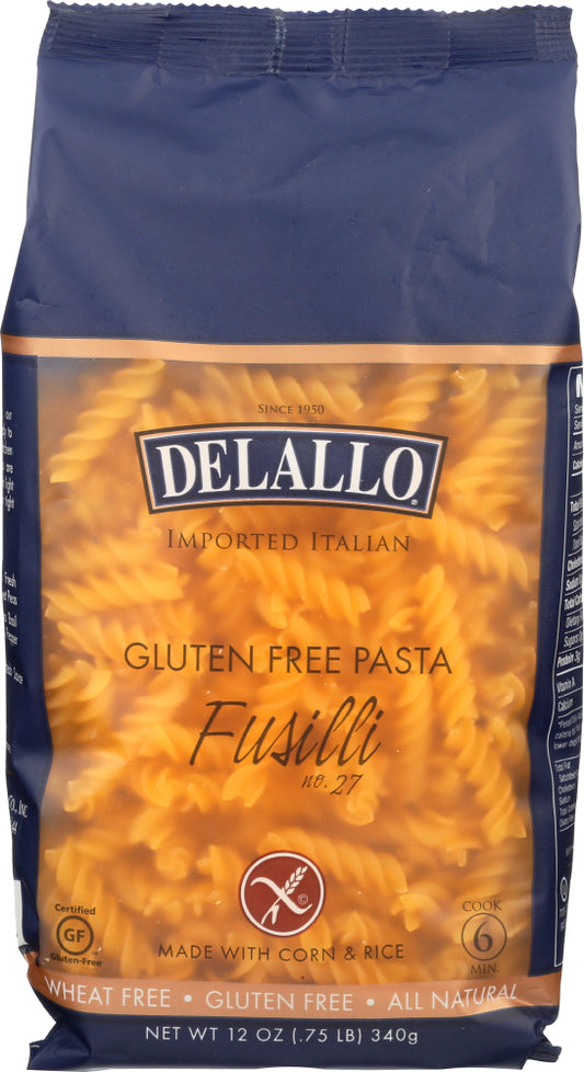 DELALLO: Pasta Corn and Rice Fusilli Gluten Free, 12 oz - Vending Business Solutions