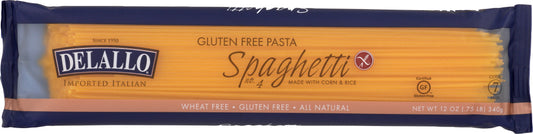 DELALLO: Gluten Free Corn & Rice Spaghetti, Wheat-Free Pasta Crafted With The Finest Corn & Rice, 12 oz - Vending Business Solutions