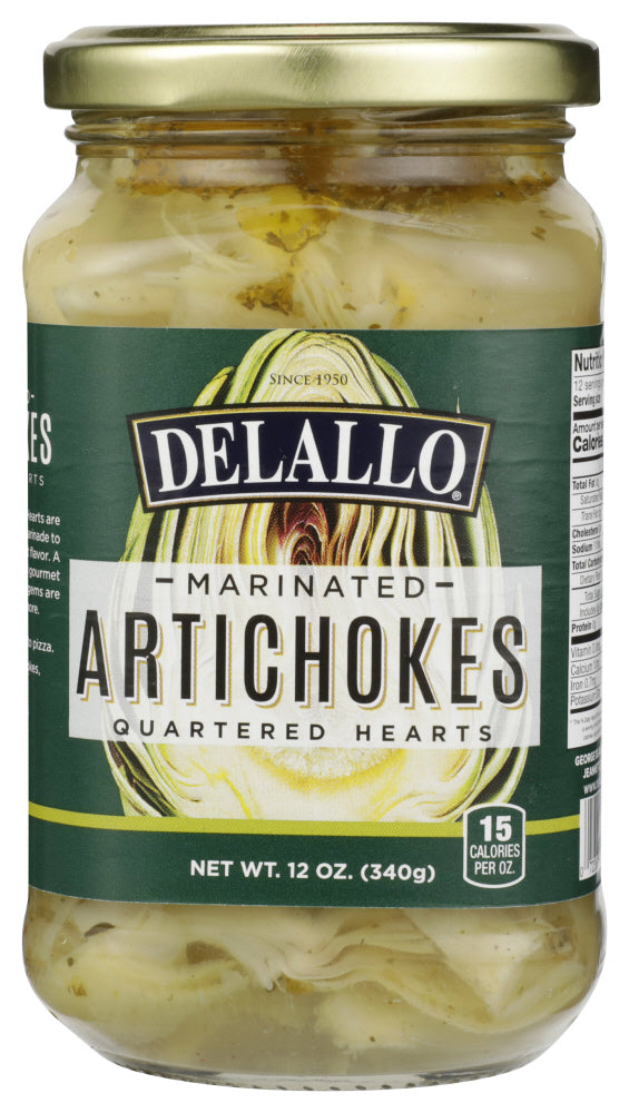 DELALLO: Marinated Artichoke Hearts, 12 oz - Vending Business Solutions