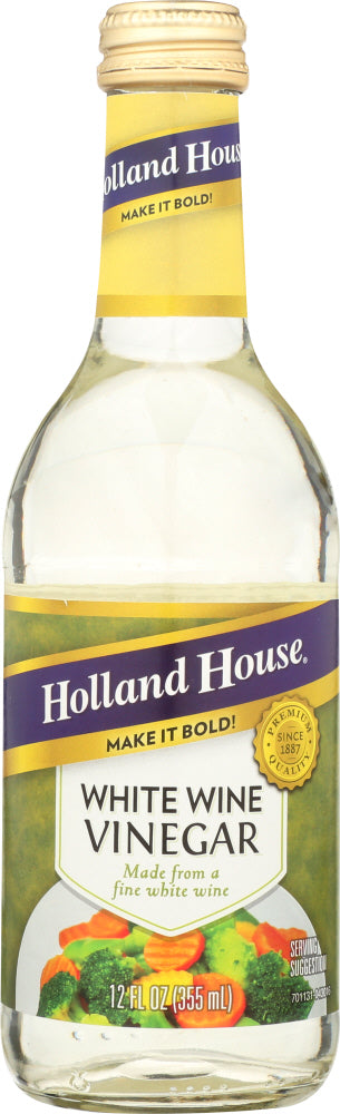 HOLLAND HOUSE: White Wine Vinegar, 12 oz - Vending Business Solutions