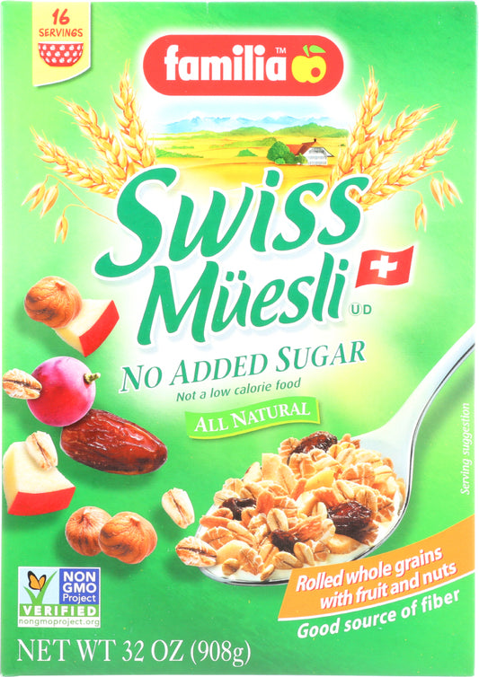 FAMILIA: Swiss Muesli Cereal No Sugar Added, 32 oz - Vending Business Solutions