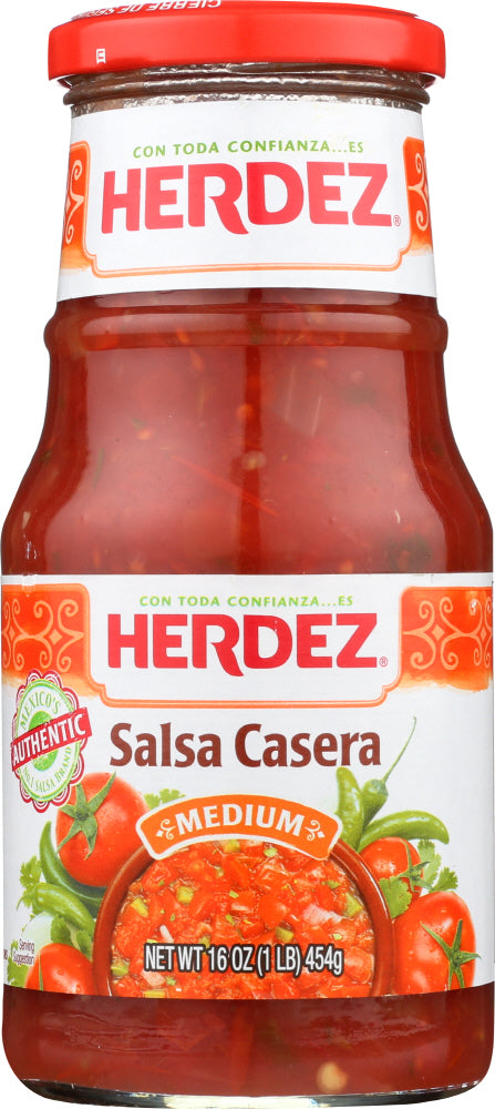 HERDEZ: Casera Medium Salsa, 16 oz - Vending Business Solutions
