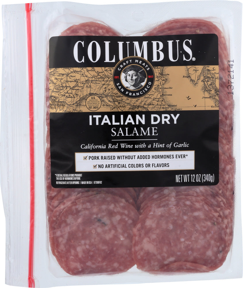 COLUMBUS: Sliced italian Dry Salame, 12 oz - Vending Business Solutions