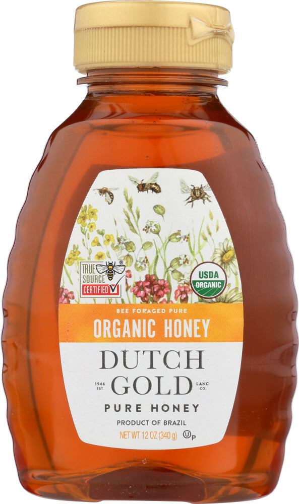 DUTCH GOLD: 100% Organic Pure Honey from Wildflowers, 12 oz - Vending Business Solutions