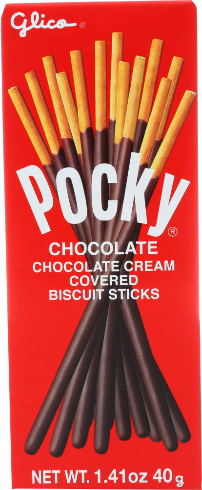 GLICO: Pocky Chocolate Cream Biscuit Sticks, 1.41 oz - Vending Business Solutions