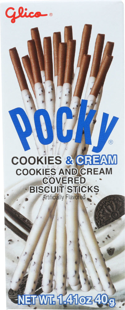 GLICO: Pocky Cookies & Cream Biscuit Sticks, 1.41 oz - Vending Business Solutions