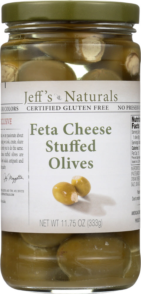 JEFFS GARDEN: Feta Cheese Stuffed Olive, 11.75 oz - Vending Business Solutions