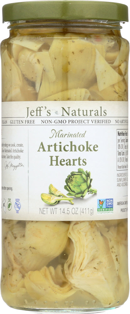 JEFFS NATURALS: Marinated Artichoke Hearts, 14.5 fl oz - Vending Business Solutions