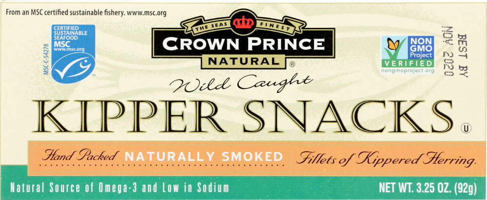 CROWN PRINCE: Kipper Snacks Naturally Smoked, 3.25 oz - Vending Business Solutions