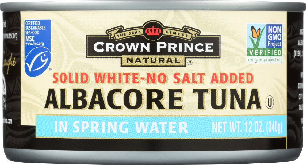 CROWN PRINCE: Albacore Tuna Solid White No Salt Added, 12 oz - Vending Business Solutions